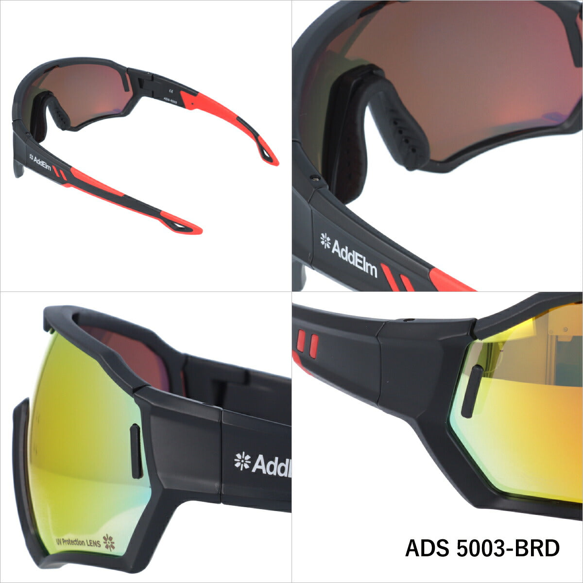 アドエルム サングラス ミラーレンズ アジアンフィット AddElm ADS 5003 全2カラー 130サイズ スポーツ ユニセックス メンズ レディース ゴーグル スノーゴーグル スキー スノボ スノーボード