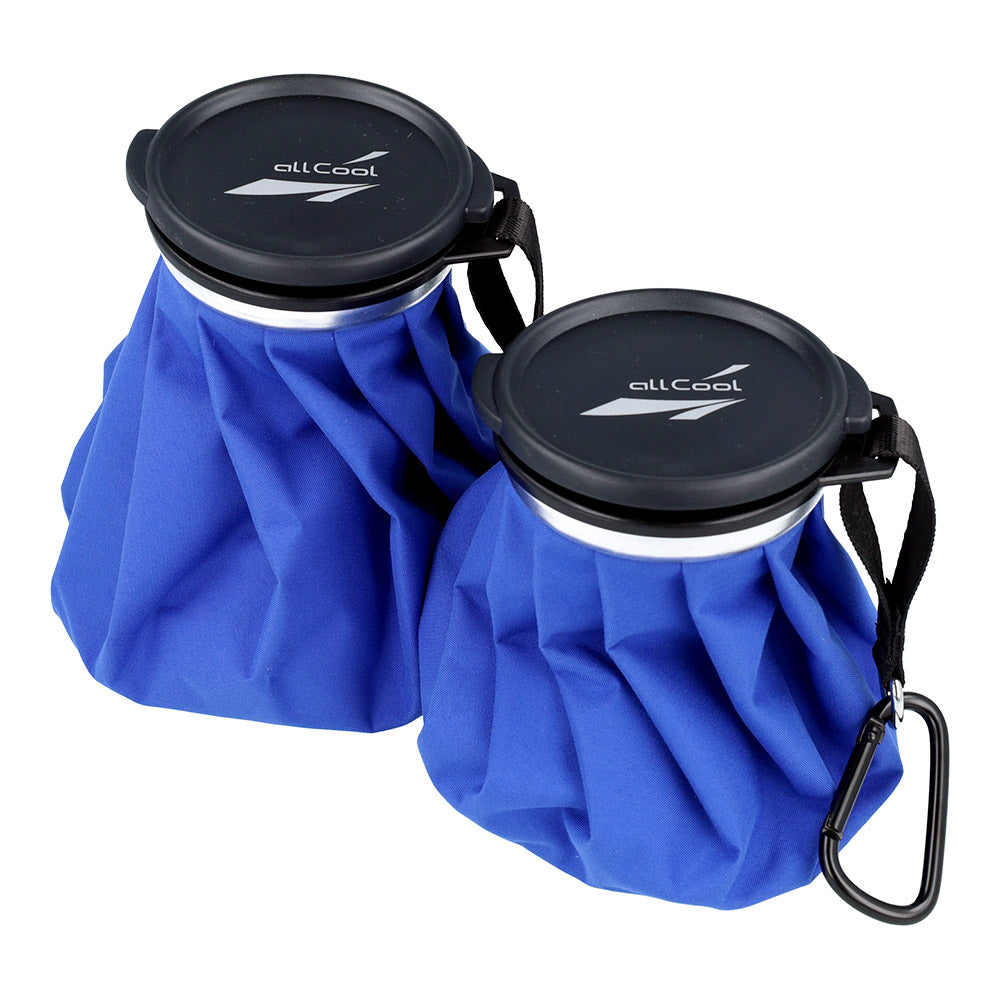 allCool 氷のう AC-IB002S-BL(Sサイズ) 直径約15cm ブラック カラビナ付き 氷嚢 暑さ対策 スポーツ アイシング
