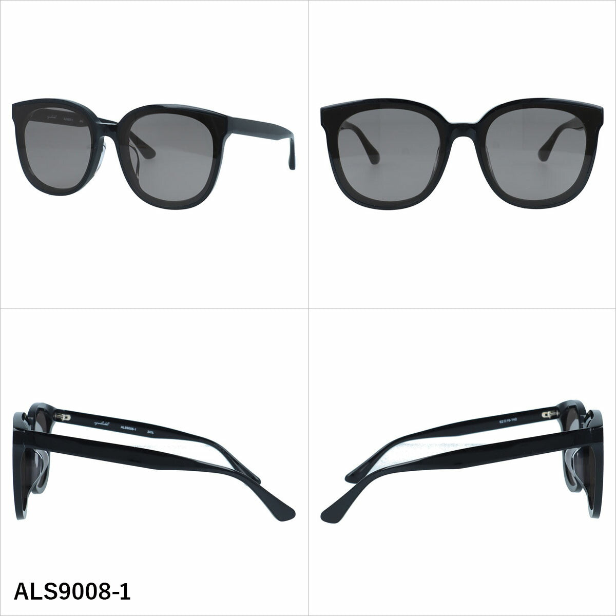 アクアレーベル サングラス アジアンフィット AQUALABEL ALS9008 62サイズ 全3カラー ウェリントン型 ユニセックス メンズ レディース