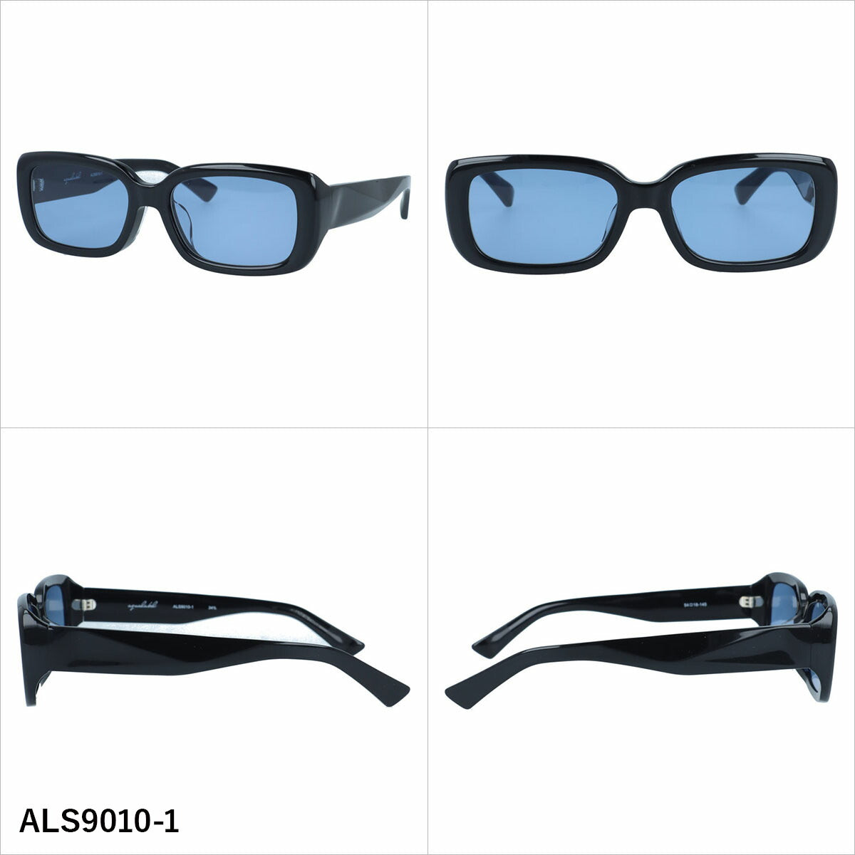 アクアレーベル サングラス アジアンフィット AQUALABEL ALS9010 54サイズ 全3カラー スクエア型 軽量で衝撃に強いレンズ Y2Kファッションと相性抜群 ベヨネッタ型 ユニセックス メンズ レディース