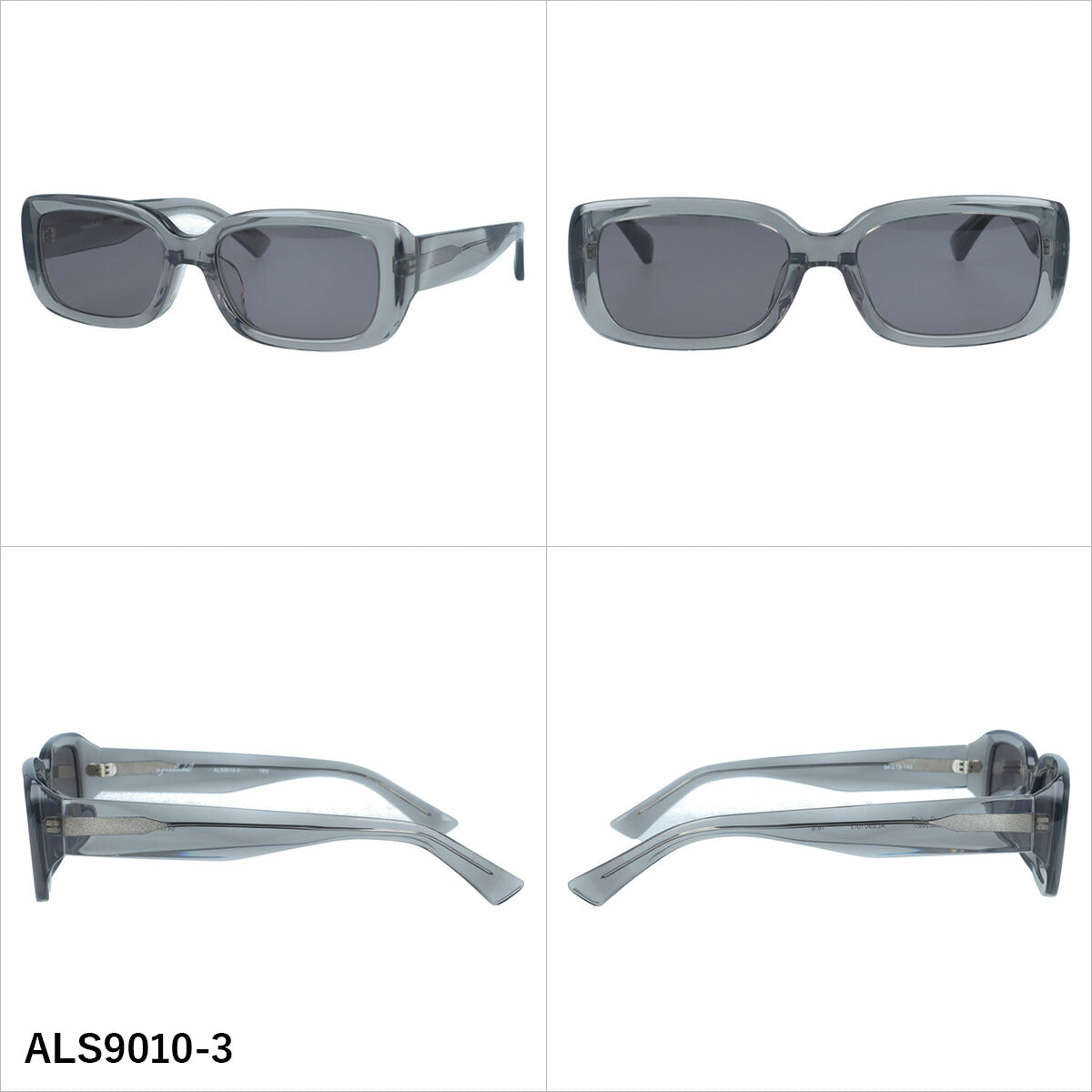 アクアレーベル サングラス アジアンフィット AQUALABEL ALS9010 54サイズ 全3カラー スクエア型 軽量で衝撃に強いレンズ Y2Kファッションと相性抜群 ベヨネッタ型 ユニセックス メンズ レディース