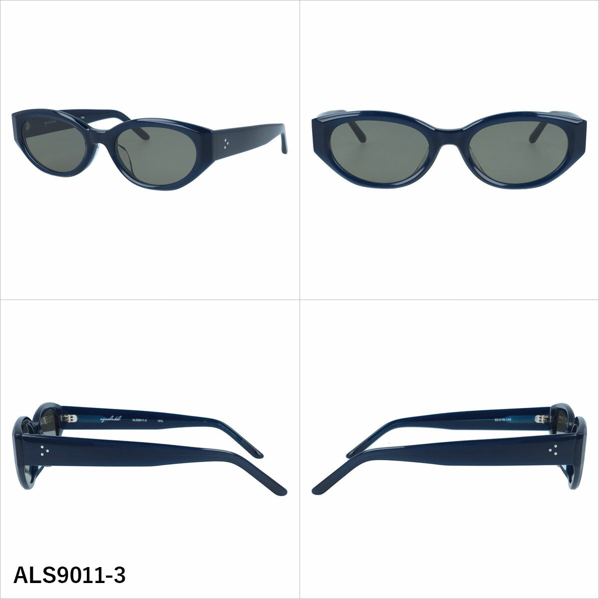 アクアレーベル サングラス アジアンフィット AQUALABEL ALS9011 53サイズ 全3カラー オーバル型 軽量で衝撃に強いレンズ Y2Kファッションと相性抜群 ユニセックス メンズ レディース