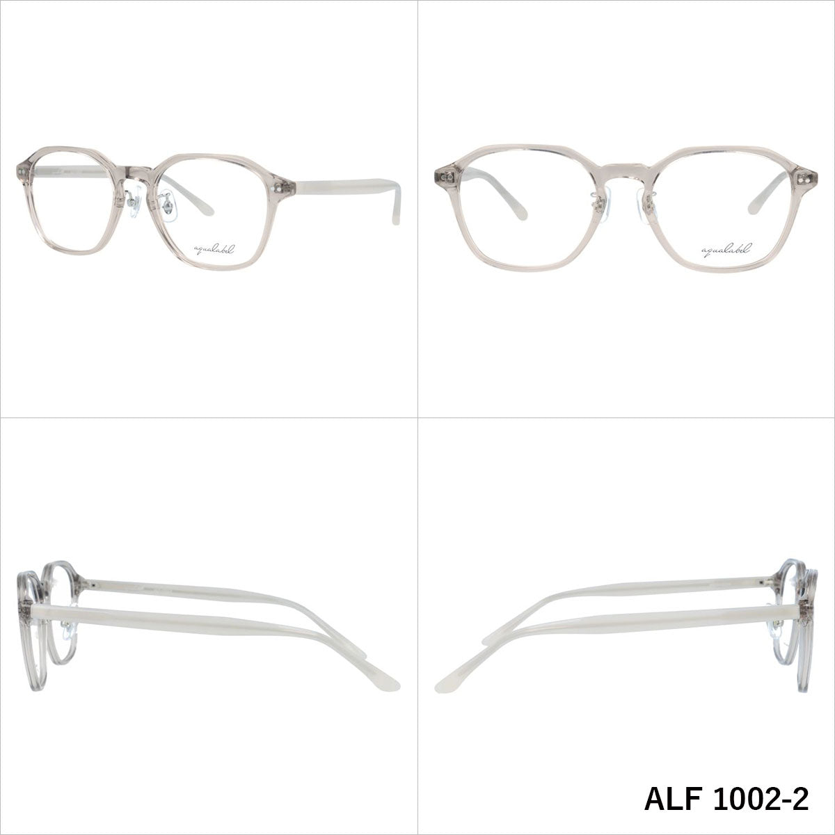 アクアレーベル メガネフレーム 伊達メガネ AQUALABEL ALF1002 51サイズ ウェリントン型 レディース