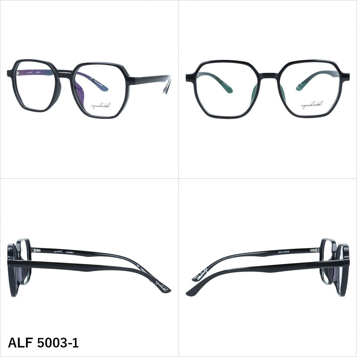 アクアレーベル メガネフレーム 伊達メガネ アジアンフィット AQUALABEL ALF 5003 50サイズ 全3カラー スクエア型 大きめ ユニセックス メンズ レディース