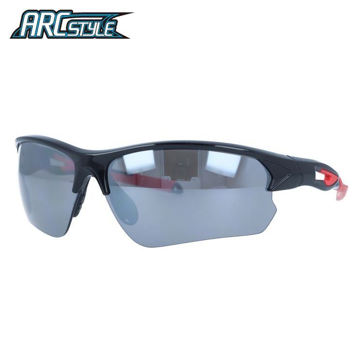 アークスタイル サングラス ミラーレンズ アジアンフィット ARC Style ARC 6183-01 75サイズ スポーツ メンズ レディース 紫外線対策 UVカット おしゃれ プレゼント ギフト
