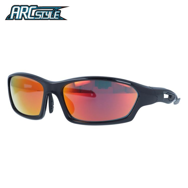アークスタイル サングラス ミラーレンズ アジアンフィット ARC Style ARC 6185-01 65サイズ スポーツ メンズ レディース 紫外線対策 UVカット おしゃれ プレゼント ギフト