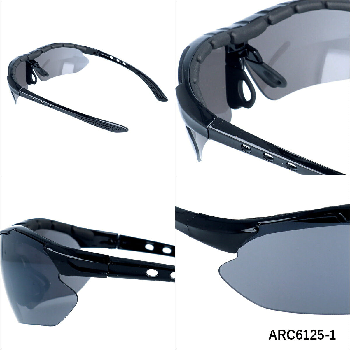 アークスタイル サングラス ミラーレンズ アジアンフィット(フレキシブルノーズパッド) ARC Style ARC6125 170サイズ スポーツ型 ユニセックス メンズ レディース