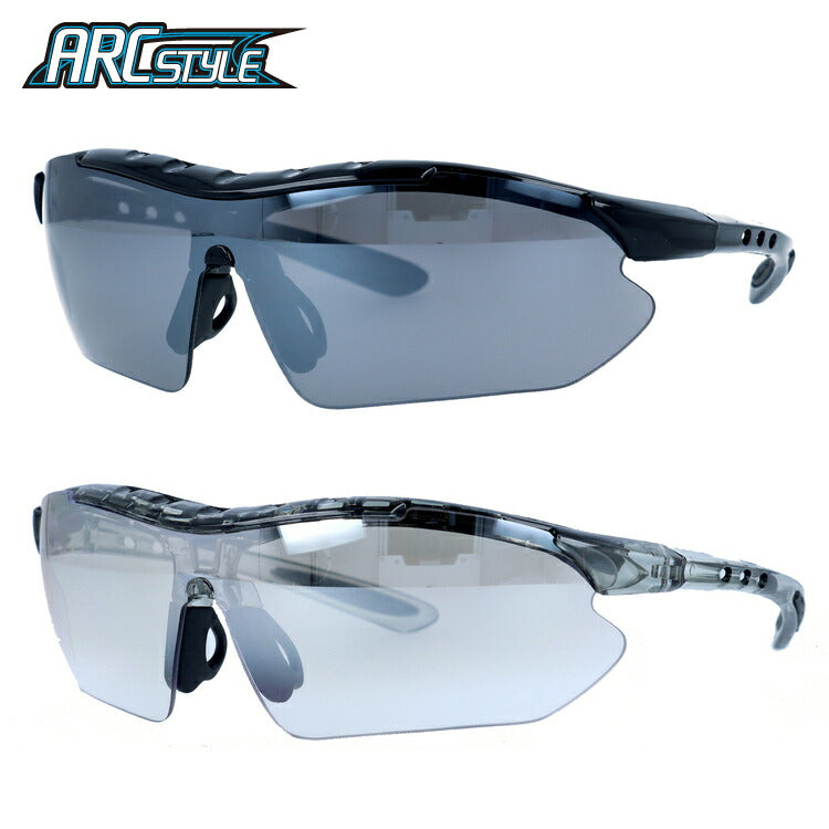 アークスタイル サングラス ミラーレンズ アジアンフィット(フレキシブルノーズパッド) ARC Style ARC6125 170サイズ スポーツ型 ユニセックス メンズ レディース