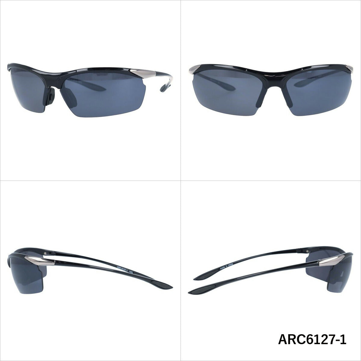 アークスタイル サングラス ミラーレンズ アジアンフィット ARC Style ARC6127 72サイズ スポーツ型 ユニセックス メンズ レディース