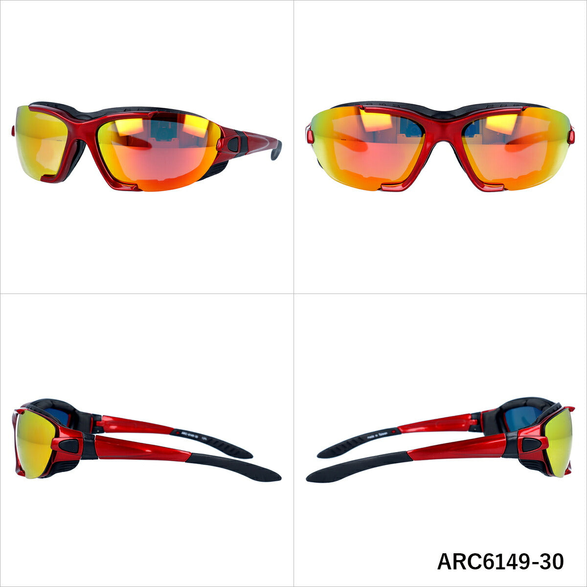 アークスタイル サングラス ミラーレンズ アジアンフィット ARC Style ARC6149 65サイズ スポーツ型 ユニセックス メンズ レディース ゴーグル スノーゴーグル スキー スノボ スノーボード