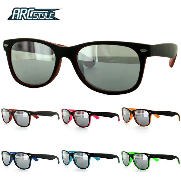 アークスタイル サングラス BB1074 カジュアルタイプ/ミラーレンズ ARCSTYLEウェリントン系/ポリスネイマールモデル風 UVカット ラッピング無料