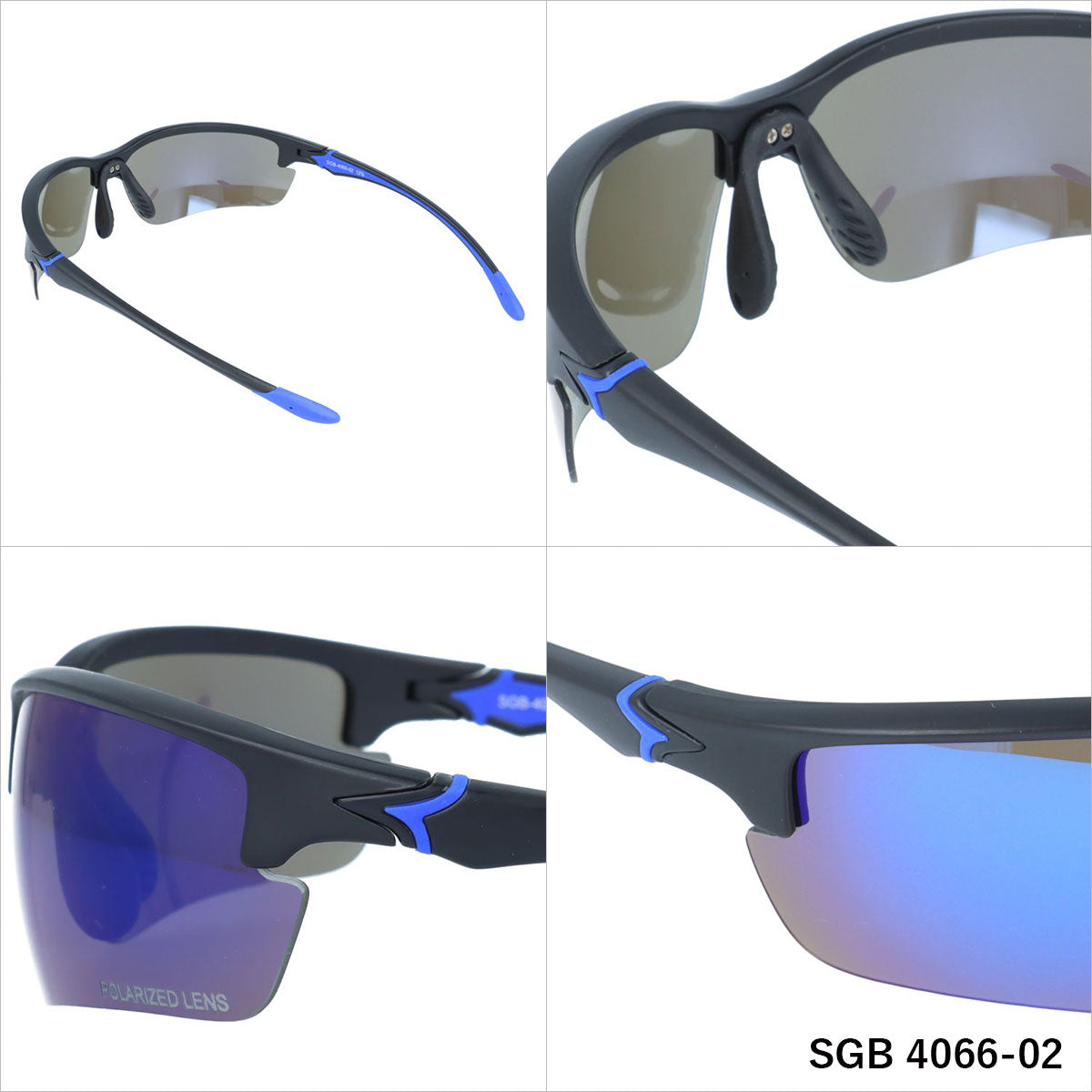 アークスタイル サングラス シーガル 偏光サングラス ミラーレンズ アジアンフィット(フレキシブルノーズパッド) ARC Style SEAGULL SGB 4066 70サイズ スポーツ メンズ レディース