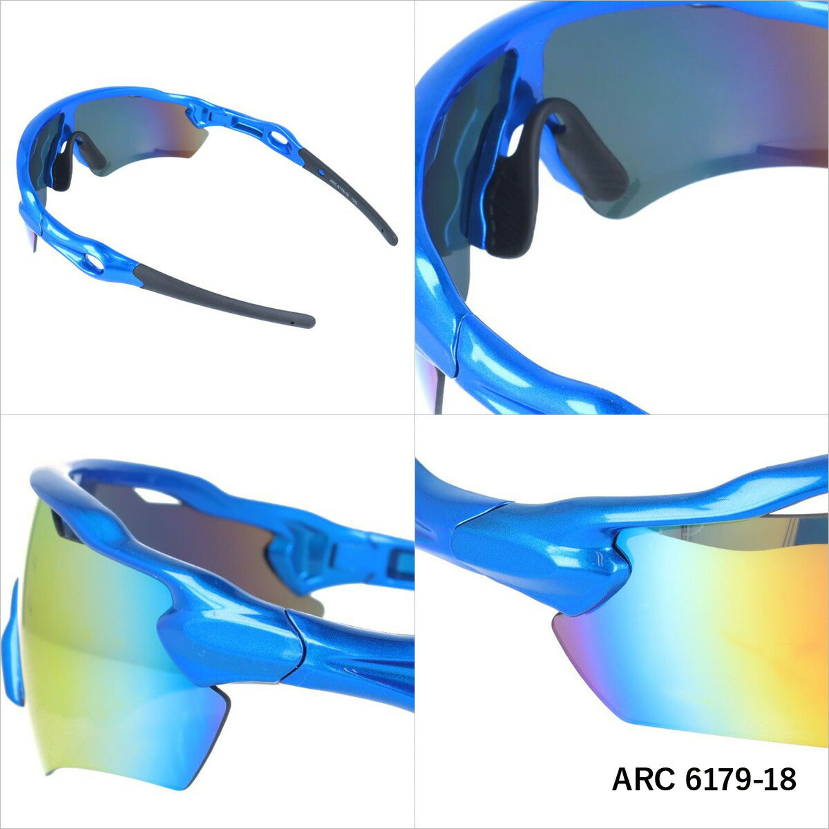 アークスタイル サングラス ミラーレンズ カラーレンズ メンズ レディース UVカット スポーツ ブランド ARC 6179 | 紫外線 対策 おすすめ 人気 プレゼント 運転 ドライブ レジャー キャンプ アウトドア 釣り フィッシング 海 川 山 春 夏 秋 冬 ランニング
