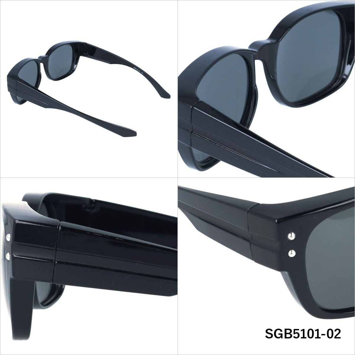 オーバーグラス 偏光サングラス アークスタイル ミラーレンズ ARC Style SGB5101 全2カラー ウェリントン型 スポーツ 釣り ドライブ モデル UVカット ラッピング無料