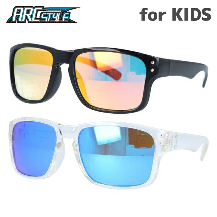 アークスタイル サングラス ミラーレンズ アジアンフィット ARC Style ARJ 2012(ARJ2012) 全2カラー 45サイズ スクエア キッズ ジュニア 子供 ラッピング無料