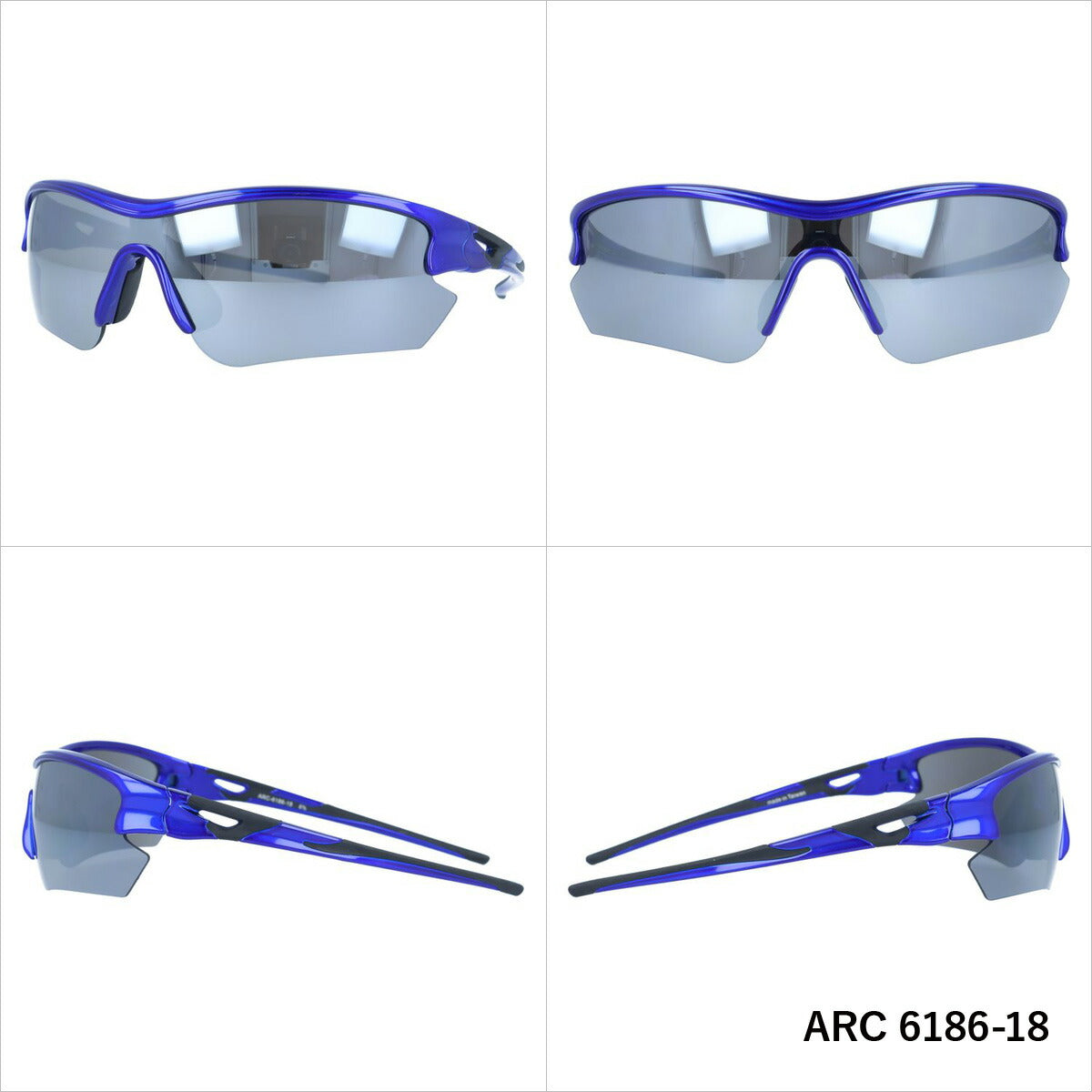 アークスタイル サングラス ミラーレンズ アジアンフィット ARC Style ARC 6186 140サイズ スポーツ メンズ レディース
