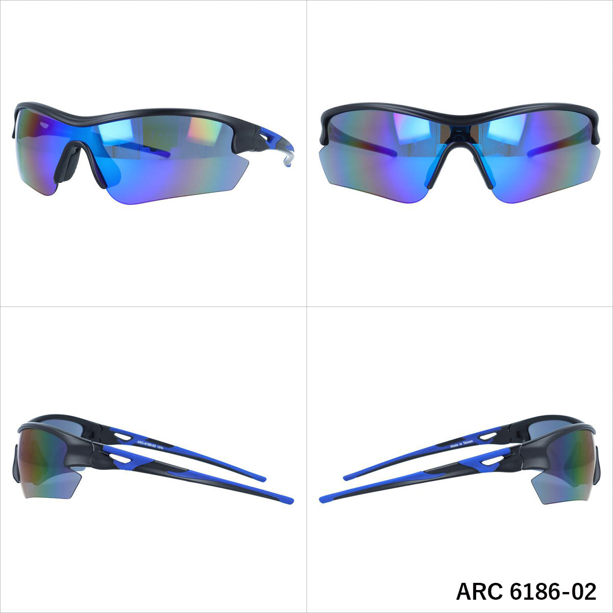 アークスタイル サングラス ミラーレンズ アジアンフィット ARC Style ARC 6186 140サイズ スポーツ メンズ レディース
