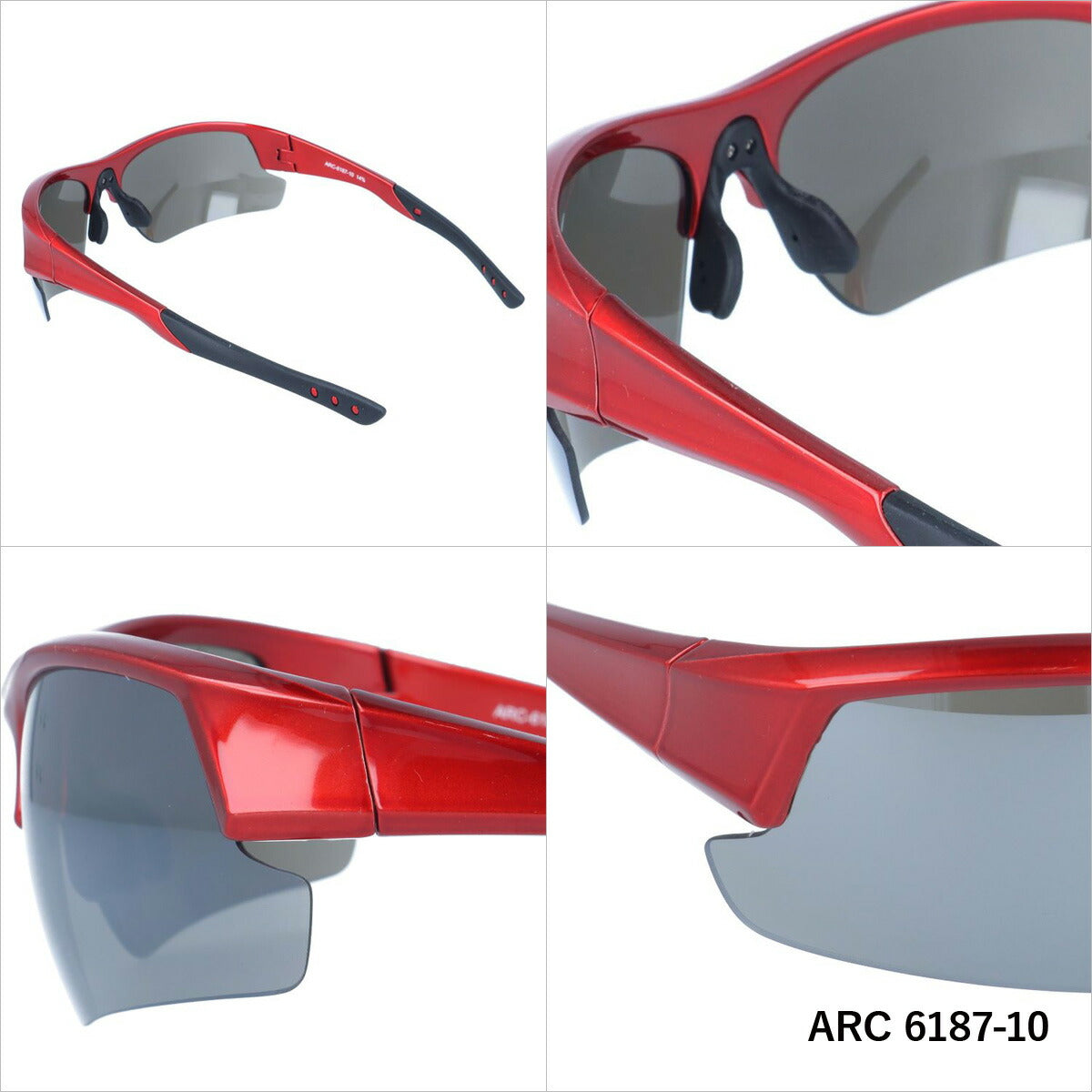 アークスタイル サングラス ミラーレンズ アジアンフィット ARC Style ARC 6187 全2カラー 67サイズ スポーツ メンズ レディース 紫外線対策 UVカット おしゃれ プレゼント ギフト