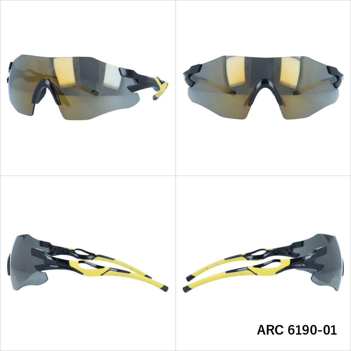 アークスタイル サングラス ミラーレンズ アジアンフィット ARC Style ARC 6190 全2カラー 142サイズ スポーツ メンズ レディース 紫外線対策 UVカット おしゃれ プレゼント ギフト