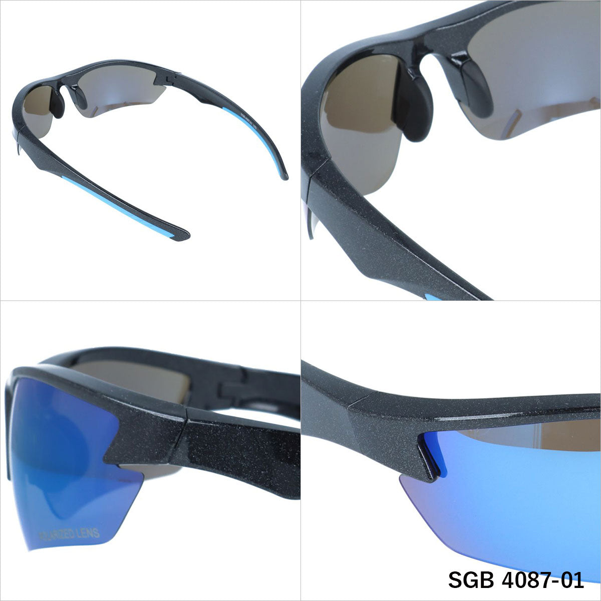 アークスタイル サングラス シーガル 偏光サングラス ミラーレンズ アジアンフィット ARC Style SEAGULL SGB 4087 64サイズ スポーツ メンズ レディース