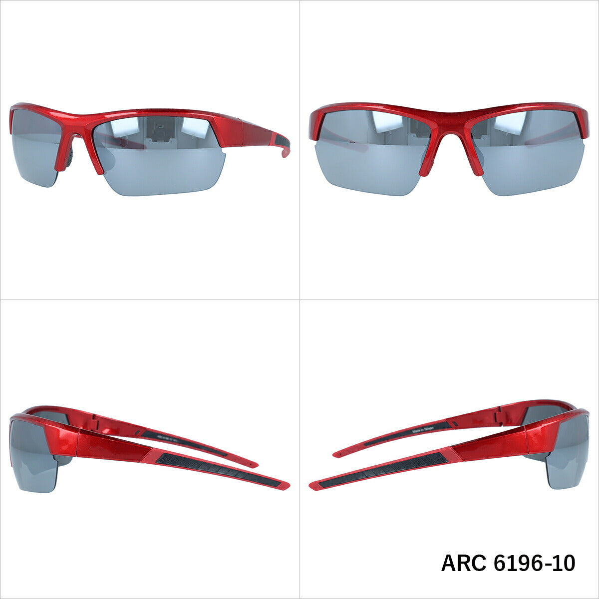 アークスタイル サングラス ミラーレンズ アジアンフィット(フレキシブルノーズパッド) ARC Style ARC6196 64サイズ スポーツ型 ユニセックス メンズ レディース