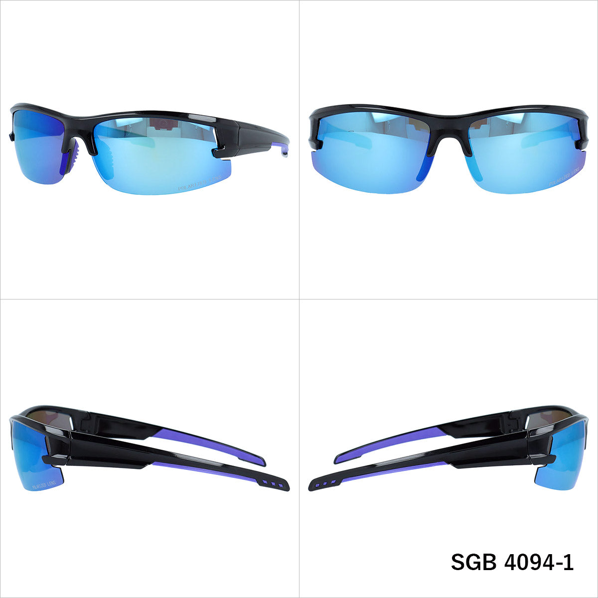 アークスタイル 偏光サングラス ミラーレンズ アジアンフィット ARC Style SGB4094 全2カラー 75サイズ スポーツ型 ポラライズド ユニセックス メンズ レディース