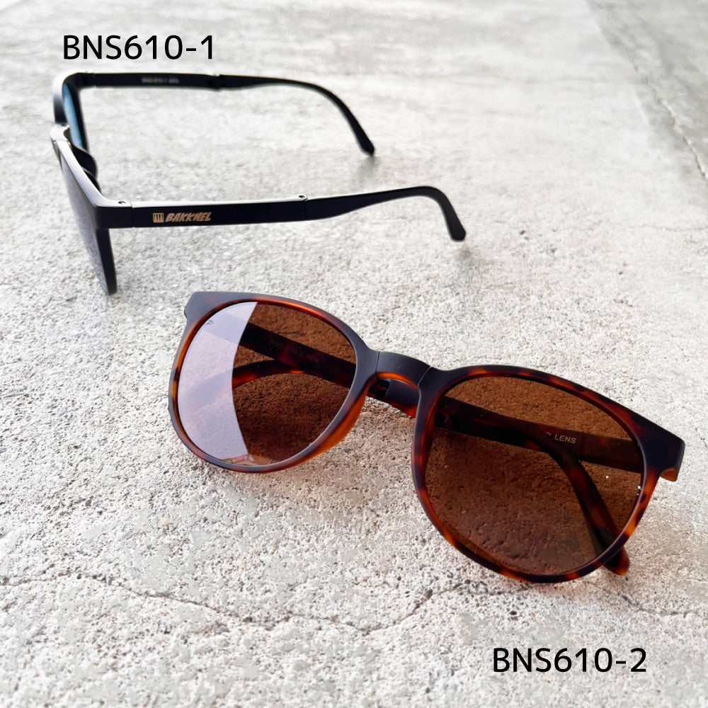 バクネル サングラス 偏光サングラス アジアンフィット BAKKNEL BNS610 52サイズ ボストン型 折り畳み フォールディング ユニセックス メンズ レディース