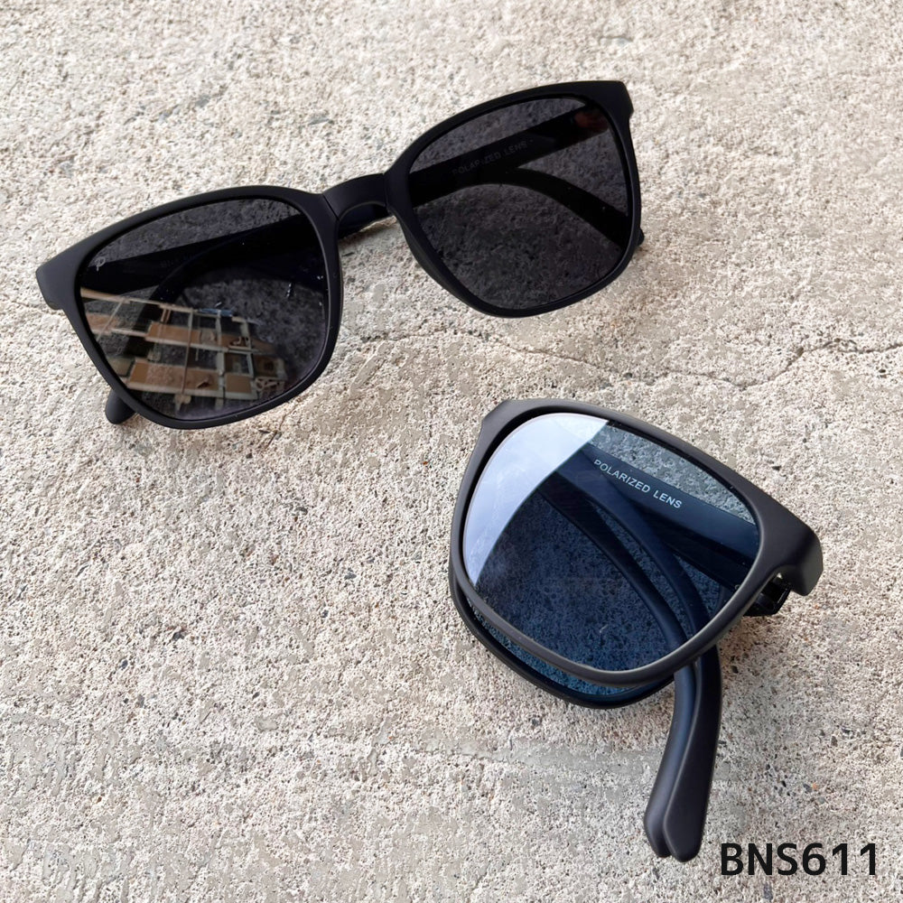 折り畳み 偏光 サングラス 偏光サングラス アジアンフィット BAKKNEL BNS611 53サイズ ウェリントン型 折り畳み フォールディング ユニセックス メンズ レディース