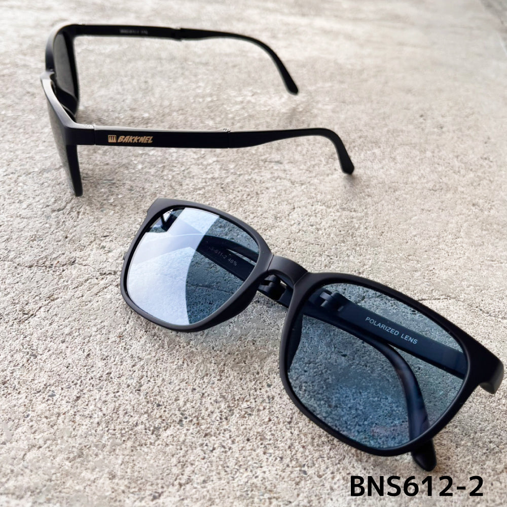 折り畳み 偏光 サングラス 偏光サングラス アジアンフィット BAKKNEL BNS611 53サイズ ウェリントン型 折り畳み フォールディング ユニセックス メンズ レディース