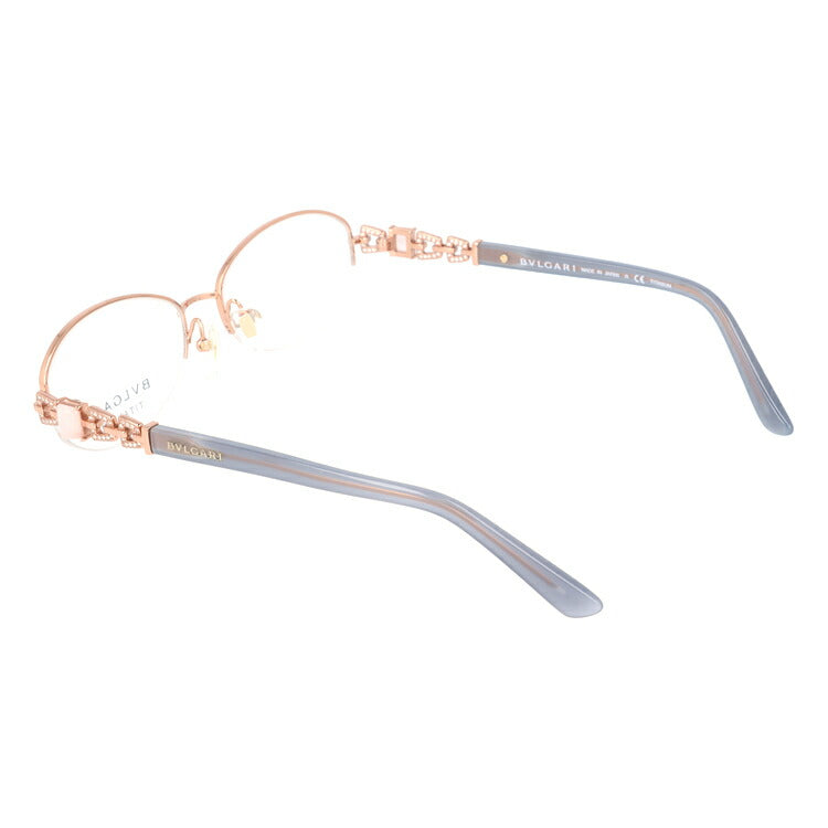 【訳あり・店頭展示品/外箱なし】【国内正規品】ブルガリ メガネ フレーム 眼鏡 BVLGARI BV2183BD 496 54サイズ オーバル型 ブランド メンズ レディース アイウェア UVカット ギフト対応 ハーフリム ラインストーン ラッピング無料