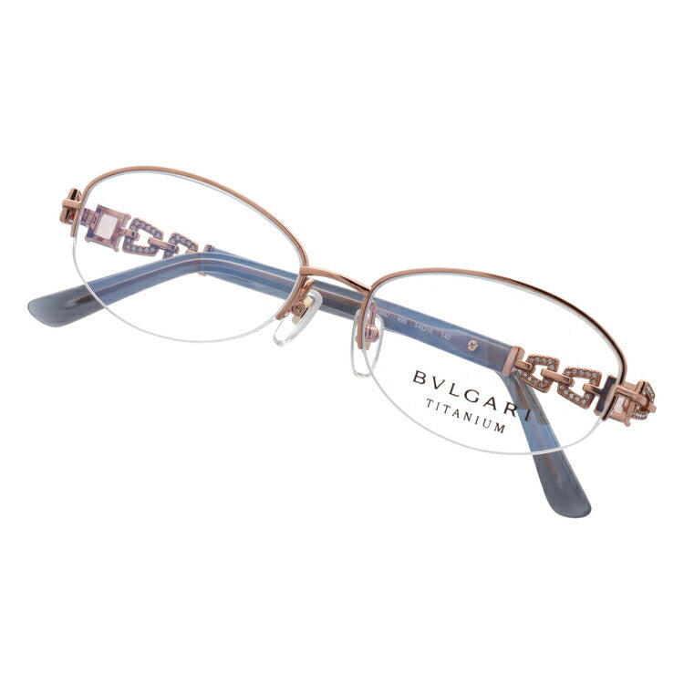 【訳あり・店頭展示品/外箱なし】【国内正規品】ブルガリ メガネ フレーム 眼鏡 BVLGARI BV2183BD 496 54サイズ オーバル型 ブランド メンズ レディース アイウェア UVカット ギフト対応 ハーフリム ラインストーン ラッピング無料