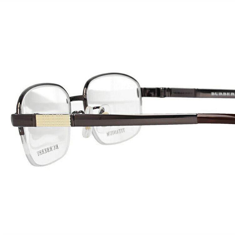 【国内正規品】バーバリー 眼鏡 伊達メガネ対応 BE1190T 1018 53 BROWN ブラウン スクエア ハーフリム スクエア型 ラッピング無料