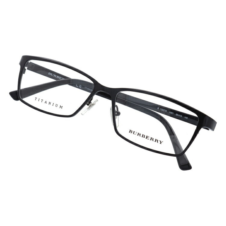 【訳あり・店頭展示品/外箱なし】【国内正規品】バーバリー メガネ フレーム 眼鏡 BURBERRY BE1292TD 1001 56サイズ スクエア型 ブランド メンズ レディース アイウェア UVカット ギフト対応 ラッピング無料
