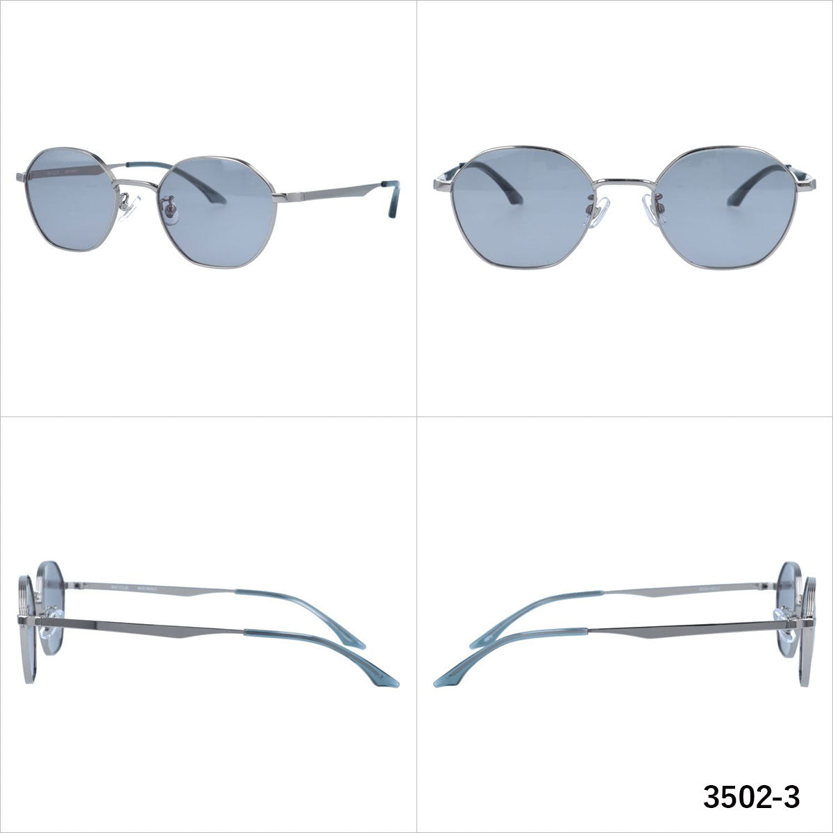 ベイクラブ サングラス アジアンフィット(フルフィット) 調整可能ノーズパッド(クリングス) BAY CLUB BCS 3502 50サイズ ヘキサゴン型 ユニセックス メンズ レディース