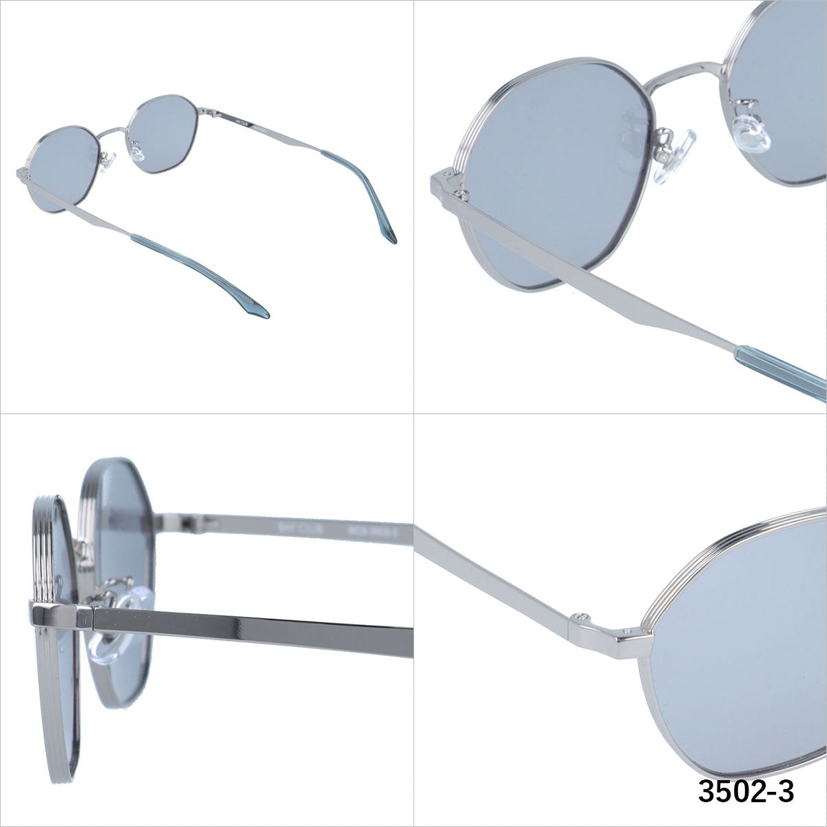 ベイクラブ サングラス アジアンフィット(フルフィット) 調整可能ノーズパッド(クリングス) BAY CLUB BCS 3502 50サイズ ヘキサゴン型 ユニセックス メンズ レディース