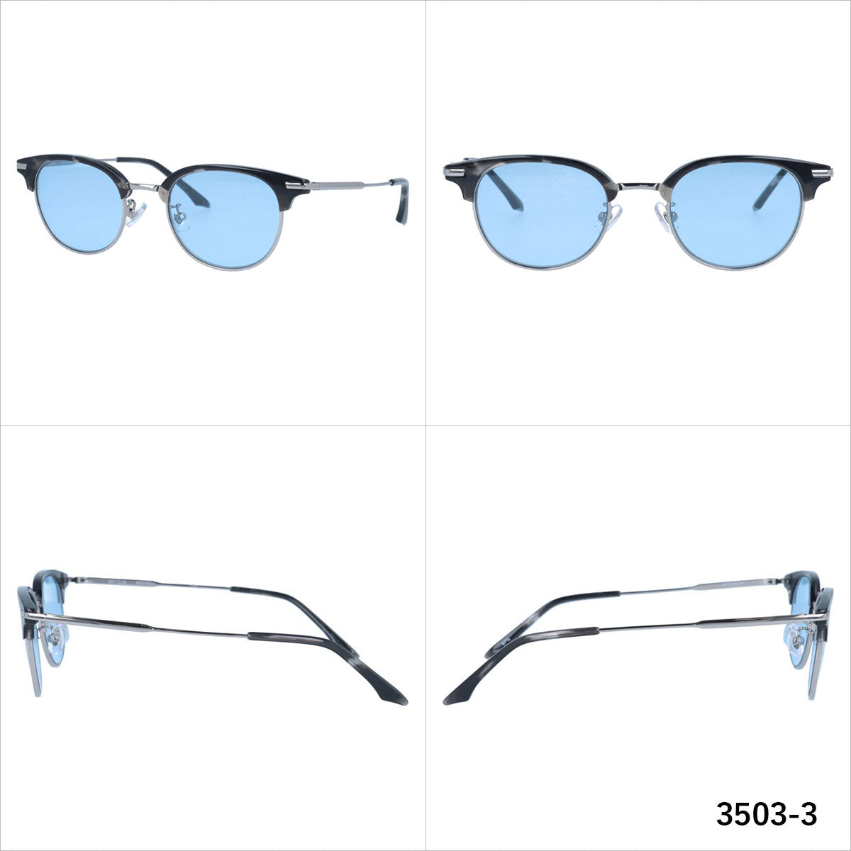 ベイクラブ サングラス アジアンフィット(フルフィット) 調整可能ノーズパッド(クリングス) BAY CLUB BCS 3503 49サイズ ブロー型 ユニセックス メンズ レディース