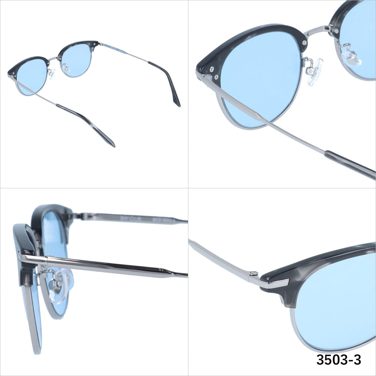 ベイクラブ サングラス アジアンフィット(フルフィット) 調整可能ノーズパッド(クリングス) BAY CLUB BCS 3503 49サイズ ブロー型 ユニセックス メンズ レディース