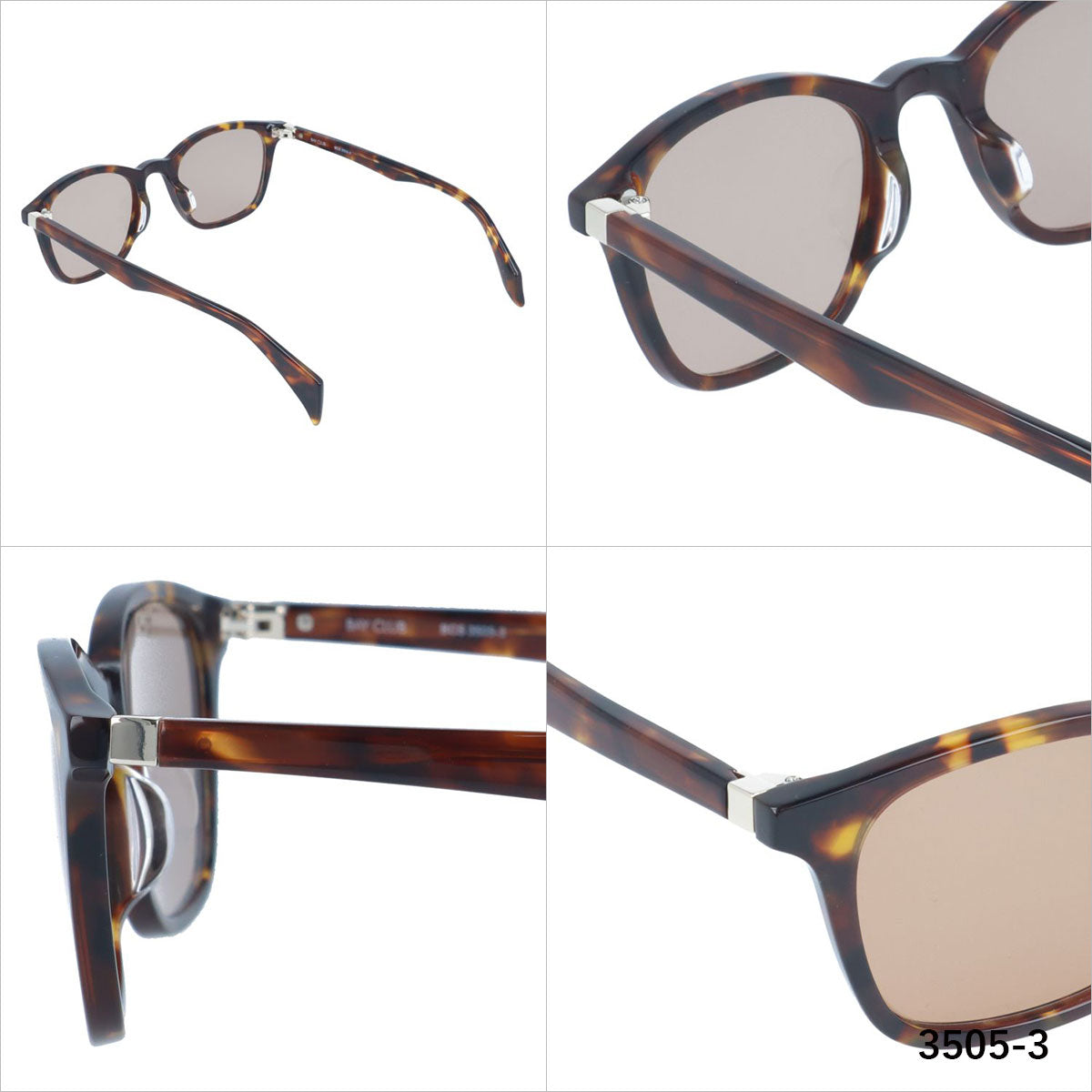 ベイクラブ サングラス アジアンフィット BAY CLUB BCS 3505 50サイズ ウェリントン型 ユニセックス メンズ レディース