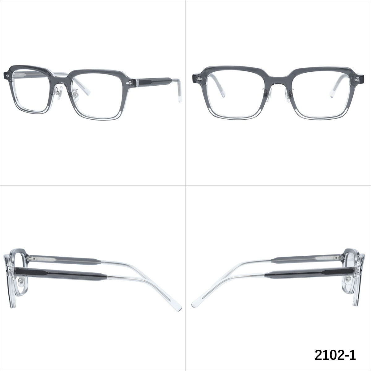 ベイクラブ メガネフレーム 伊達メガネ アジアンフィット(フルフィット) 調整可能ノーズパッド(クリングス) BAY CLUB BC 2102 49サイズ スクエア型 ユニセックス メンズ レディース