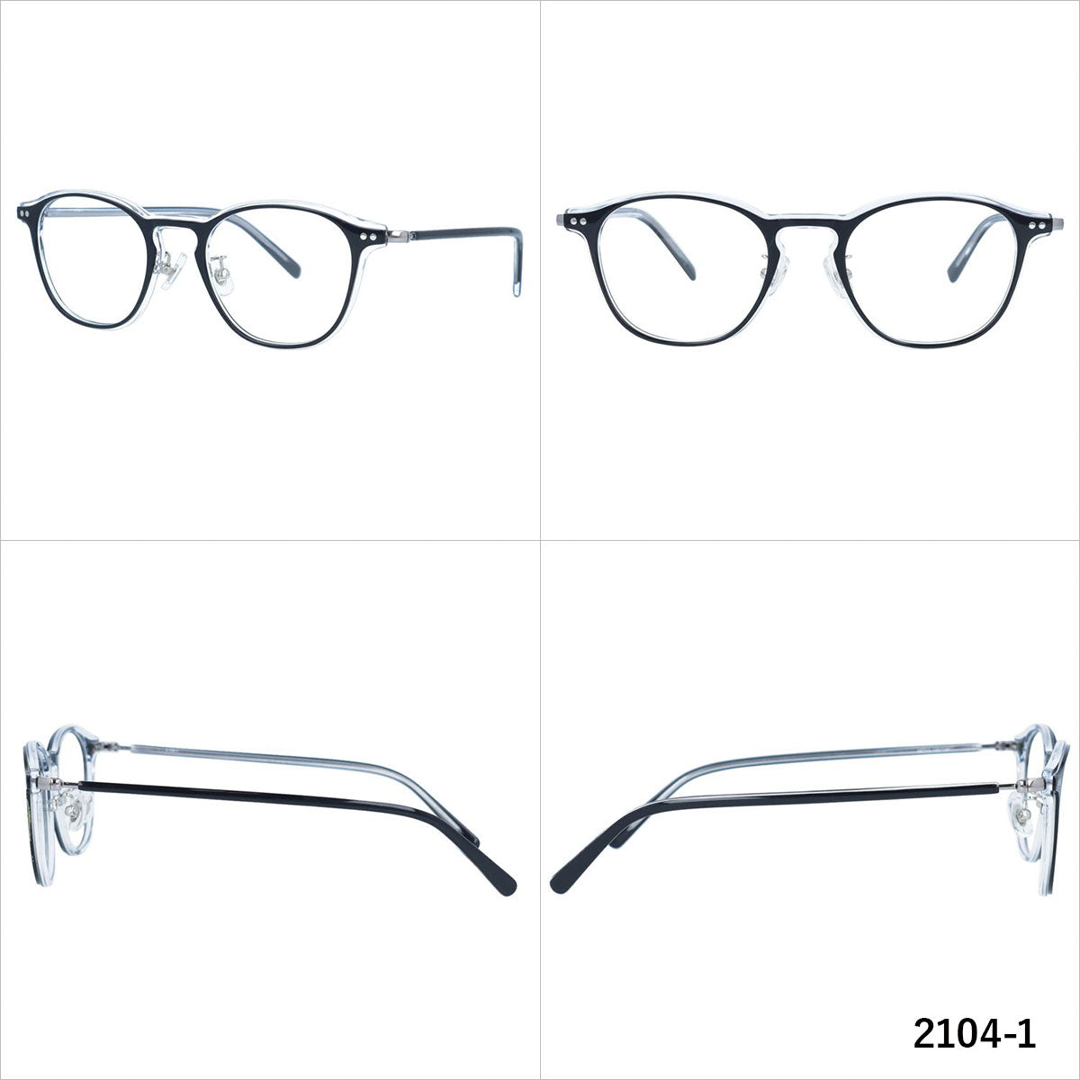 ベイクラブ メガネフレーム 伊達メガネ アジアンフィット(フルフィット) 調整可能ノーズパッド(クリングス) BAY CLUB BC 2104 48サイズ ウェリントン型 ユニセックス メンズ レディース