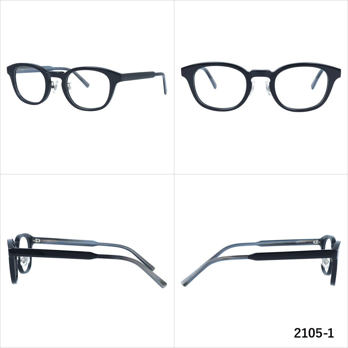 ベイクラブ メガネフレーム 伊達メガネ アジアンフィット(フルフィット) 調整可能ノーズパッド(クリングス) BAY CLUB BC 2105 46サイズ ウェリントン型 ユニセックス メンズ レディース