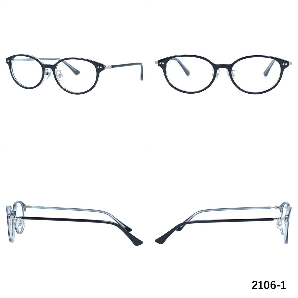 ベイクラブ メガネフレーム 伊達メガネ アジアンフィット(フルフィット) 調整可能ノーズパッド(クリングス) BAY CLUB BC 2106 50サイズ オーバル型 ユニセックス メンズ レディース
