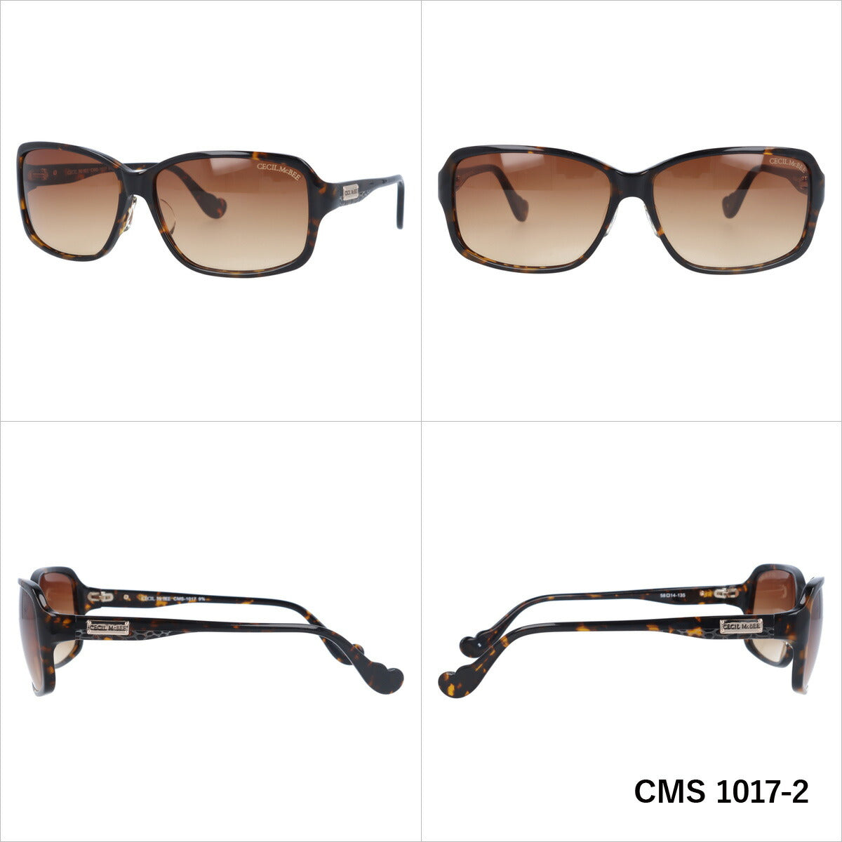 レディース サングラス CECIL McBEE セシルマクビー CMS 1017 全3色 58サイズ アジアンフィット 女性 UVカット 紫外線 対策 ブランド 眼鏡 メガネ アイウェア 人気 おすすめ ラッピング無料