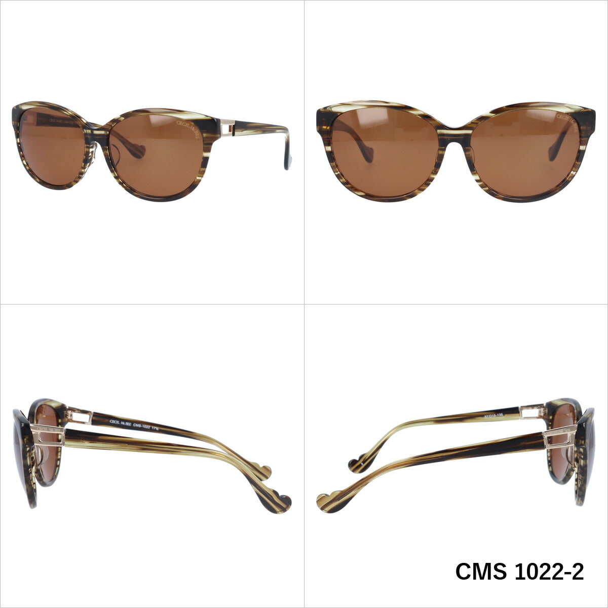 レディース サングラス CECIL McBEE セシルマクビー CMS 1022 全3色 57サイズ アジアンフィット 女性 UVカット 紫外線 対策 ブランド 眼鏡 メガネ アイウェア 人気 おすすめ ラッピング無料