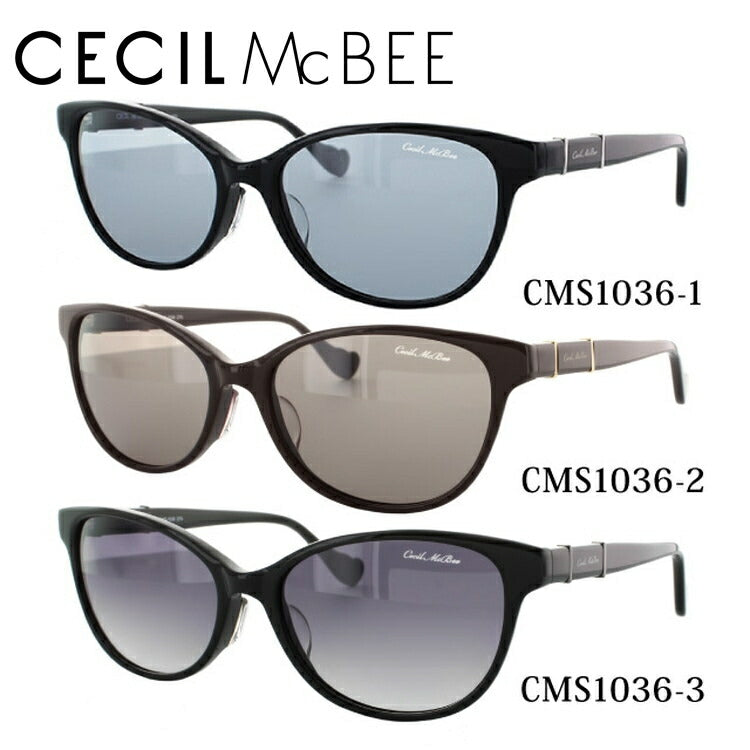 レディース サングラス CECIL McBEE セシルマクビー CMS 1036 全3色 56サイズ アジアンフィット 女性 UVカット 紫外線 対策 ブランド 眼鏡 メガネ アイウェア 人気 おすすめ ラッピング無料