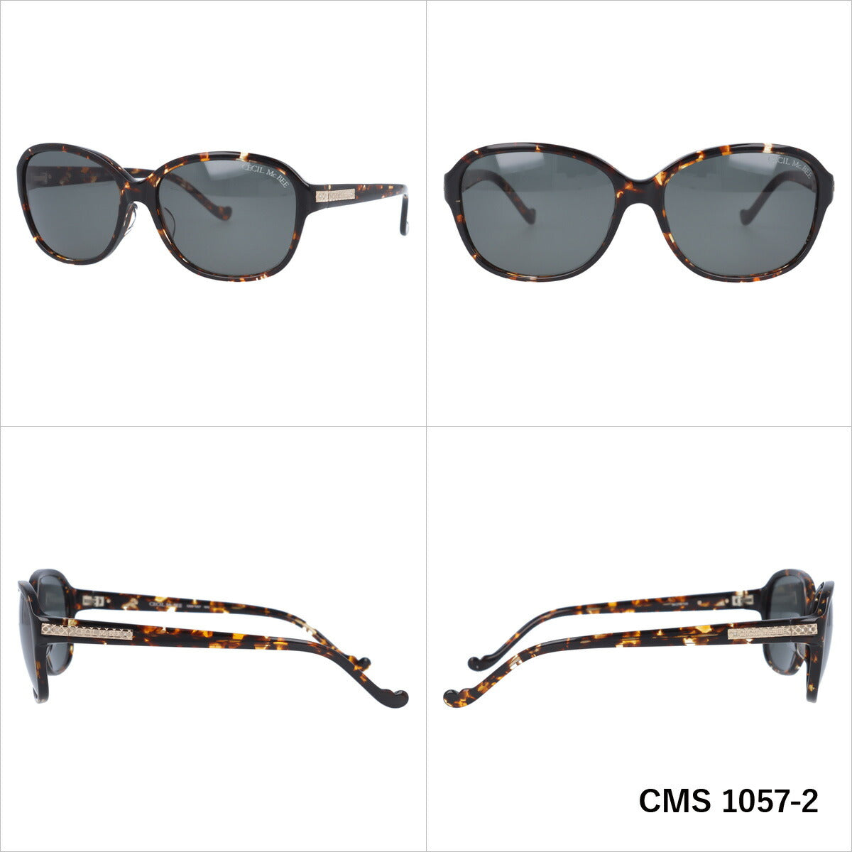 レディース サングラス CECIL McBEE セシルマクビー CMS 1057 全3色 56サイズ アジアンフィット オーバル型 女性 UVカット 紫外線 対策 ブランド 眼鏡 メガネ アイウェア 人気 おすすめ ラッピング無料