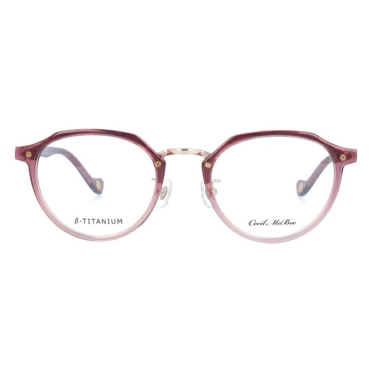 メガネ 眼鏡 度付き 度なし おしゃれ CECIL McBEE セシルマクビー CMF 7046-4 49サイズ ボストン型 レディース 女性 UVカット 紫外線 ブランド サングラス 伊達 ダテ|老眼鏡・PCレンズ・カラーレンズ・遠近両用対応可能 ラッピング無料