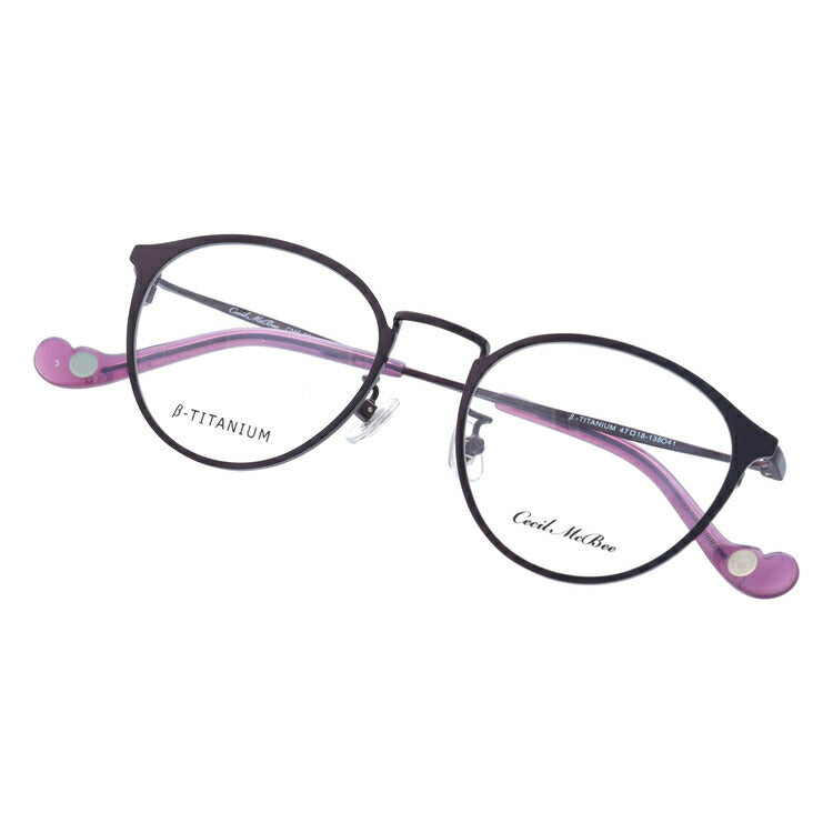 メガネ 眼鏡 度付き 度なし おしゃれ CECIL McBEE セシルマクビー CMF 3032-3 47サイズ ボストン型 レディース 女性 UVカット 紫外線 ブランド サングラス 伊達 ダテ|老眼鏡・PCレンズ・カラーレンズ・遠近両用対応可能 ラッピング無料