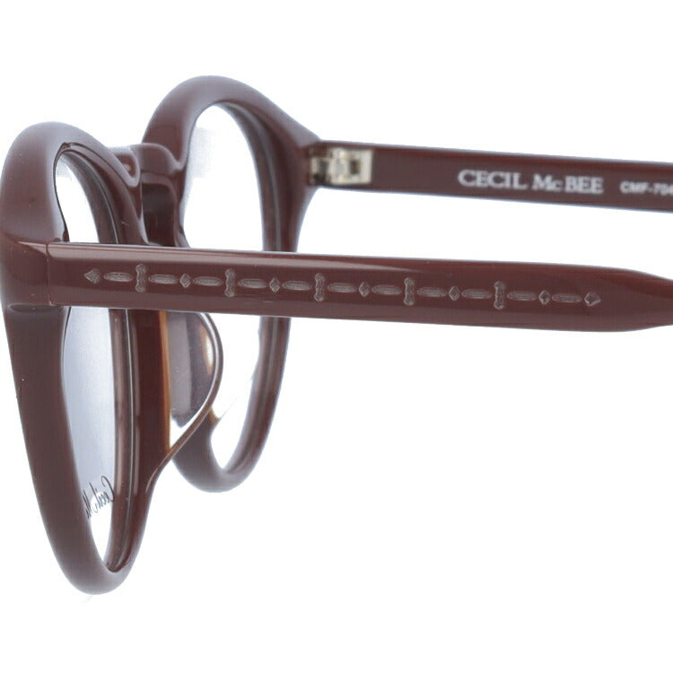 メガネ 眼鏡 度付き 度なし おしゃれ CECIL McBEE セシルマクビー CMF 7048-3 48サイズ ボストン型 レディース 女性 UVカット 紫外線 ブランド サングラス 伊達 ダテ|老眼鏡・PCレンズ・カラーレンズ・遠近両用対応可能 ラッピング無料