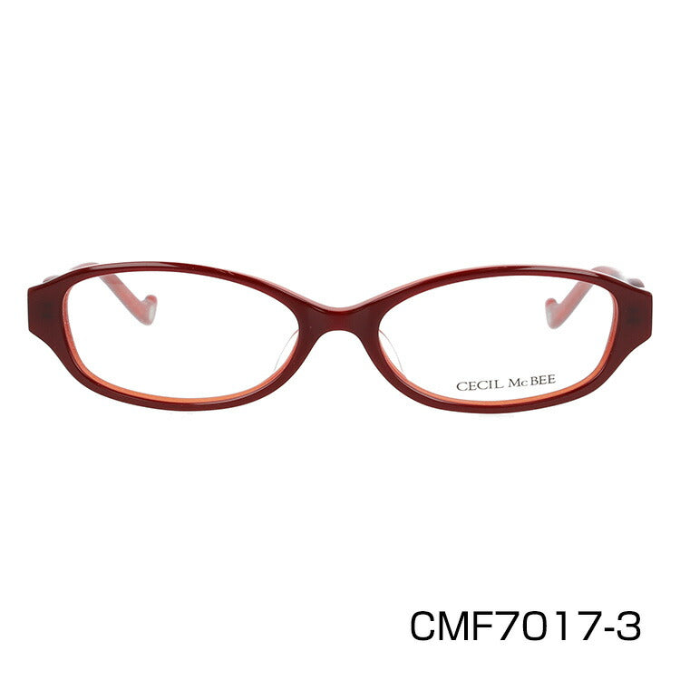 メガネ 眼鏡 度付き 度なし おしゃれ CECIL McBEE セシルマクビー CMF 7017 全4色 52サイズ オーバル型 レディース 女性 UVカット 紫外線 ブランド サングラス 伊達 ダテ|老眼鏡・PCレンズ・カラーレンズ・遠近両用対応可能 ラッピング無料